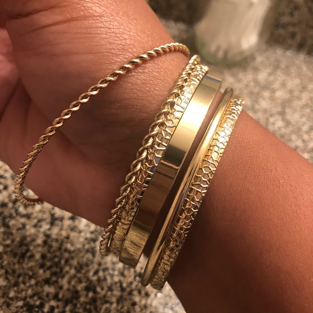 6 Gold Bracelets